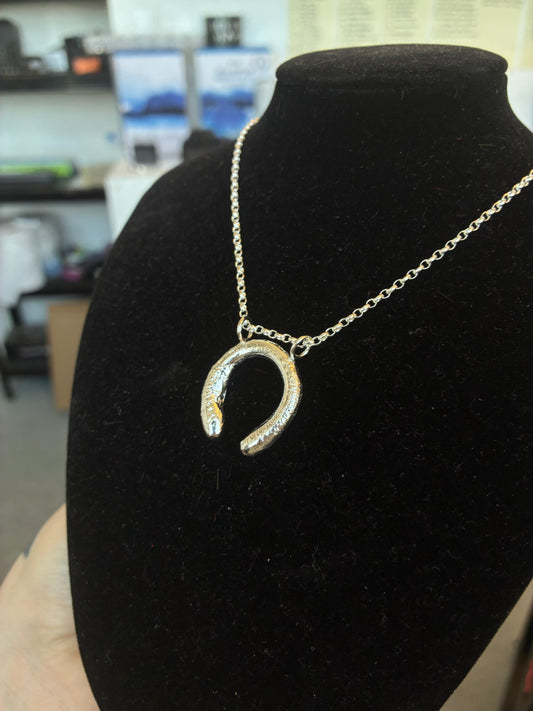 Recyled Lucky Horsehoe Pendant