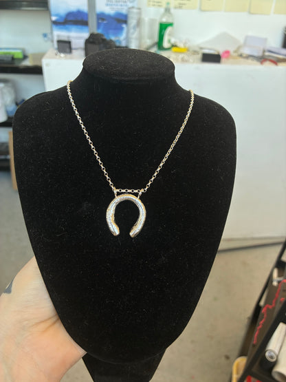 Recyled Lucky Horsehoe Pendant