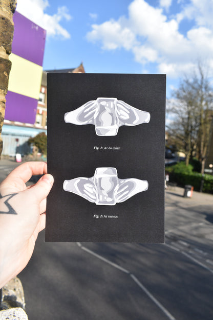 Pint Claddagh Print - Silver